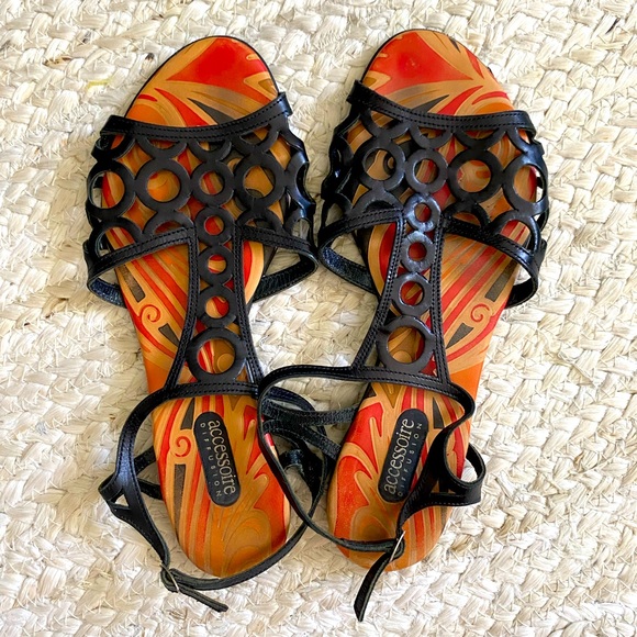 Black strappy sandals - Picture 1 of 3